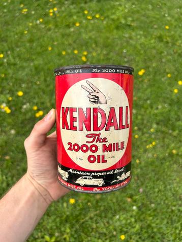 Bidon d’huile olieblik olie blik oil can Kendall made in usa, Enlèvement ou Envoi