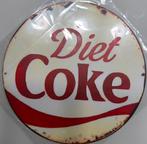 Panneau rond en métal Diet Coke - rétro vintage mancave, Enlèvement ou Envoi, Comme neuf, Panneau publicitaire