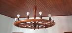 luminaire roue en bois 115cm. Attache 70+20cm. 40 euros, Ophalen, Gebruikt, Hout