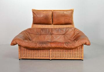 SALE! Vintage Design 'Van de Berg' Leren 'Rock' Sofa, 1980s beschikbaar voor biedingen