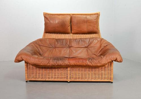 SALE! Vintage Design 'Van de Berg' Leren 'Rock' Sofa, 1980s, Huis en Inrichting, Zetels | Zetels en Chaises Longues, Gebruikt