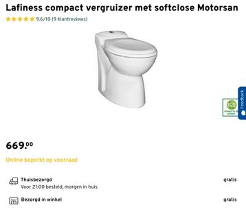 Wc met vergruizer op 220v bijna nieuwstaat, Enlèvement, Comme neuf