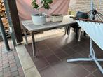 Teak tuintafel, Tuin en Terras, Tuintafels, Ophalen, Gebruikt, Rechthoekig, Teakhout