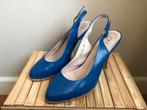 Di Lauro kobalt blauwe pump schoenen hak mt 38, Comme neuf, Escarpins, Bleu, Enlèvement ou Envoi