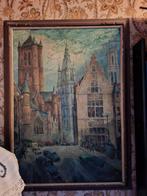 Schilderij Gent , de drie torens door mich Termote 1965, Antiek en Kunst, Ophalen
