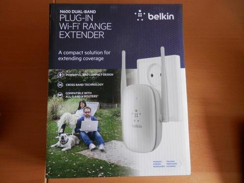 Belkin N600 Dual-Band Wi-Fi-repeater in nieuwstaat., Computers en Software, WiFi-versterkers, Zo goed als nieuw, Ophalen of Verzenden