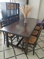 Tafel met 6 stoelen (verlengbaar), Maison & Meubles, Tables | Tables à manger, Rectangulaire, Autres essences de bois, 50 à 100 cm