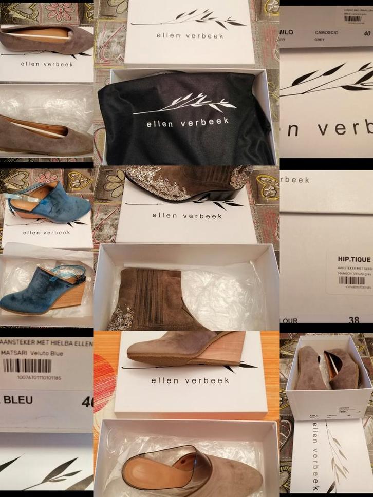 ✓Lot ≈ 6 ≠ Chaussures & Sabots & Ballerines ELLEN VERBEEK, Kleding | Dames, Schoenen, Nieuw, Sandalen of Muiltjes, Blauw, Ophalen