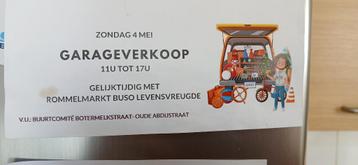 Rommelmarkt en garageverkoop is morgen  beschikbaar voor biedingen