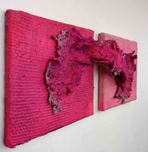 Pink Wings, Antiek en Kunst, Kunst | Schilderijen | Abstract, Ophalen of Verzenden