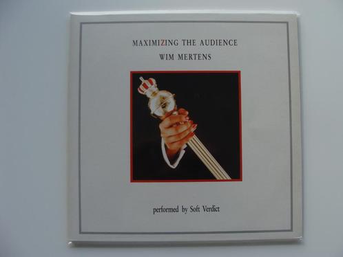 Wim Mertens & Soft Verdict ‎– Maximizing The Audience (1985), CD & DVD, Vinyles | Jazz & Blues, Jazz, 1980 à nos jours, 12 pouces