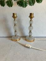 Palme & Walter / Palwa mid-century kristallen tafellamp, Ophalen of Verzenden, Gebruikt