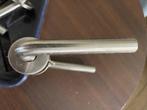3  chromé klinken krukken met rosassen, Doe-het-zelf en Bouw, Ophalen, Gebruikt, Inox, Klink of Kruk