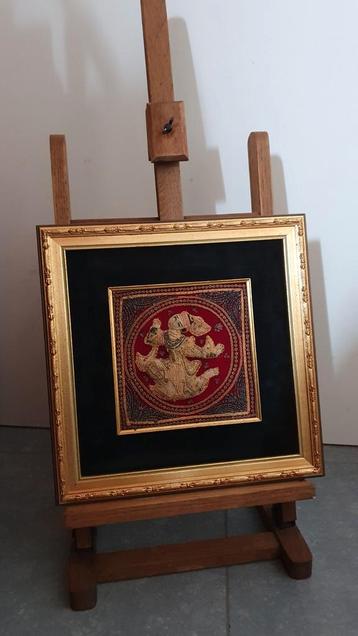 vintage Birmese kalaga,volkskunst ,geborduurd wandtapijt  beschikbaar voor biedingen