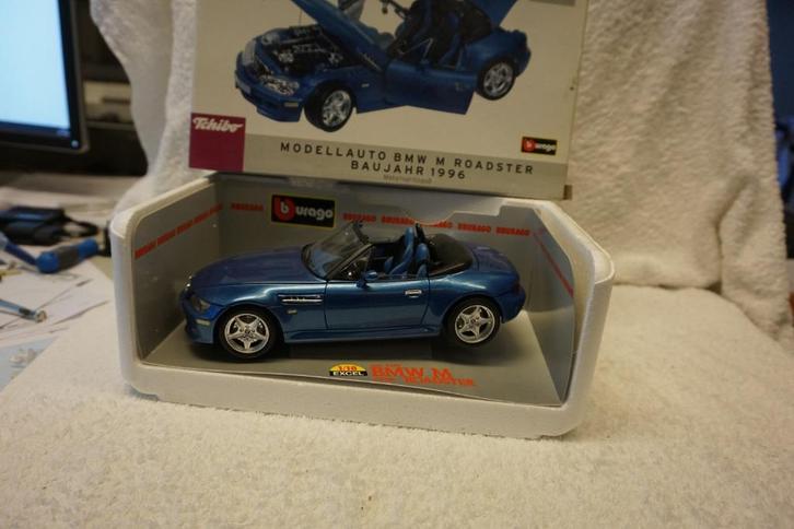 Z3 M Cabrio Burago 1:18 BMW IIIM Roadster 1996, Hobby en Vrije tijd, Modelauto's | 1:18, Gebruikt, Auto, Burago, Ophalen of Verzenden