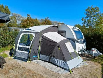 Kampa Ace air 300 model 2016, met tapijt en uitbouw, Caravans en Kamperen, Ophalen, Zo goed als nieuw