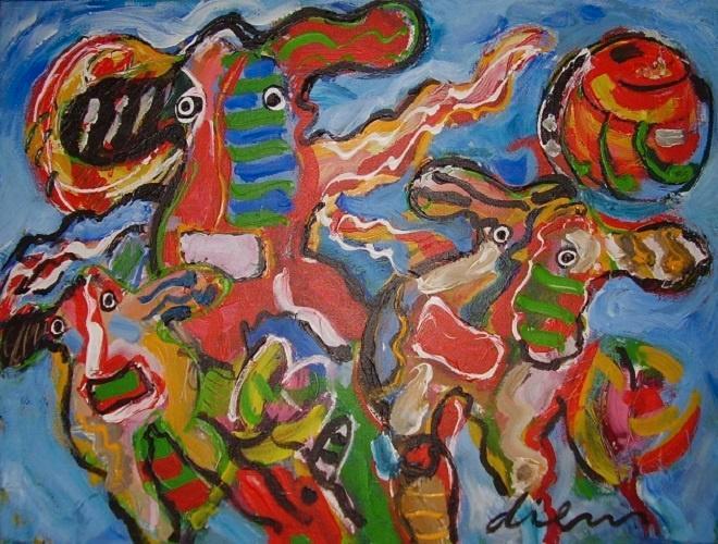 Peter Diem - "Fly High", Antiquités & Art, Art | Peinture | Moderne, Enlèvement