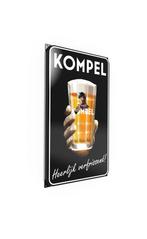 Kompel - Emaille, Verzamelen, Biermerken, Ophalen, Nieuw, Reclamebord, Plaat of Schild, Overige merken