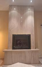 Travertin schouwmantel, Ophalen, Zo goed als nieuw, Overige materialen, 20 tot 50 mm