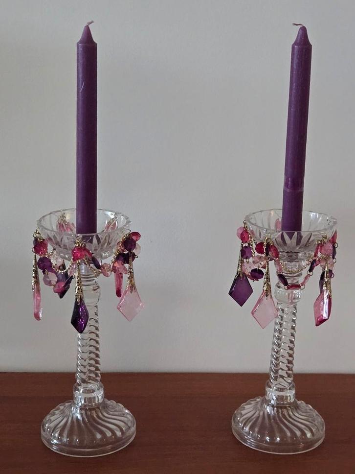 Twee prachtige vintage kandelaars beiden in perfecte staat, Antiek en Kunst, Antiek | Kandelaars, Ophalen of Verzenden