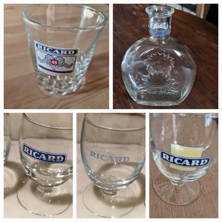 Ensemble Pièces Ricard, Verzamelen, Glas en Drinkglazen, Gebruikt, Overige typen, Ophalen of Verzenden