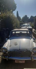 Oldtimer MG midget, Auto's, MG, Voorwielaandrijving, Zwart, Cabriolet, Wit