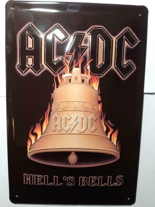 Metalen Reclamebord van AC/DC Hells Bells in reliëf-20x30cm, Collections, Marques & Objets publicitaires, Neuf, Panneau publicitaire