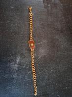 Bracelet Bohm en acier inoxydable doré pierre œil du tigre, Enlèvement ou Envoi, Neuf, Autres couleurs, Acier