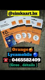 Lycamobile en oranje simkaart zijn al geregistreerd, Telecommunicatie, Prepaidkaarten en Simkaarten, Ophalen, Nieuw, Orange, Simkaart