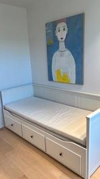 Lit Ikea Hemnes banquette 2 places et matelas, 90 cm, 210 cm, Comme neuf, Enlèvement