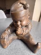 Zittende baby in bronskleur, Ophalen of Verzenden