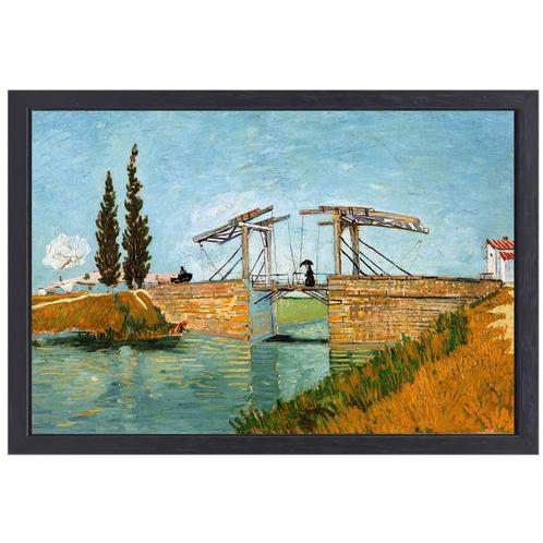 Le pont-levis - Toile Vincent van Gogh + cadre de cuisson 70, Maison & Meubles, Accessoires pour la Maison | Peintures, Dessins & Photos