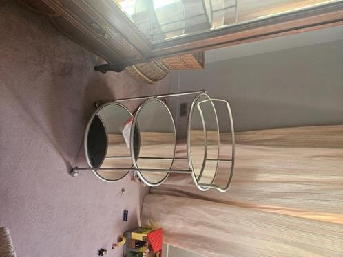 Modern mirrowed dessert in art deco style, Huis en Inrichting, Tafels | Sidetables, Gebruikt, 50 tot 75 cm, 50 tot 100 cm, Rond
