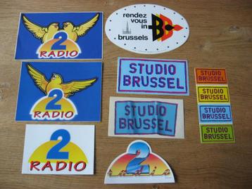 Vintage Stickers Rendez Vous in Brussels Radio 2 Studio Brus beschikbaar voor biedingen