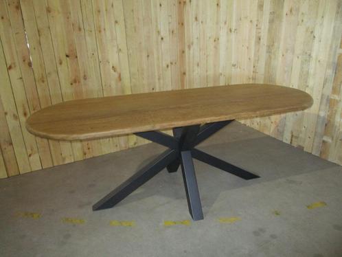 Eikenhouten eettafel ,  ovaal, Huis en Inrichting, Tafels | Eettafels, Zo goed als nieuw, 50 tot 100 cm, 200 cm of meer, Vijf personen of meer