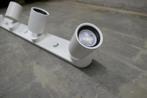 Witte lichtarmaturen met 360 draaibare spots, Huis en Inrichting, Ophalen, Gebruikt