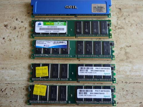 DDR-1 ram geheugen voor desktops ddr-400 mhz, Computers en Software, RAM geheugen, Gebruikt, Desktop, DDR, Ophalen of Verzenden