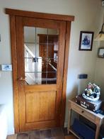 Massief eiken binnendeuren, Doe-het-zelf en Bouw, Deuren en Vliegenramen, Ophalen, 80 tot 100 cm, Binnendeur, Zo goed als nieuw