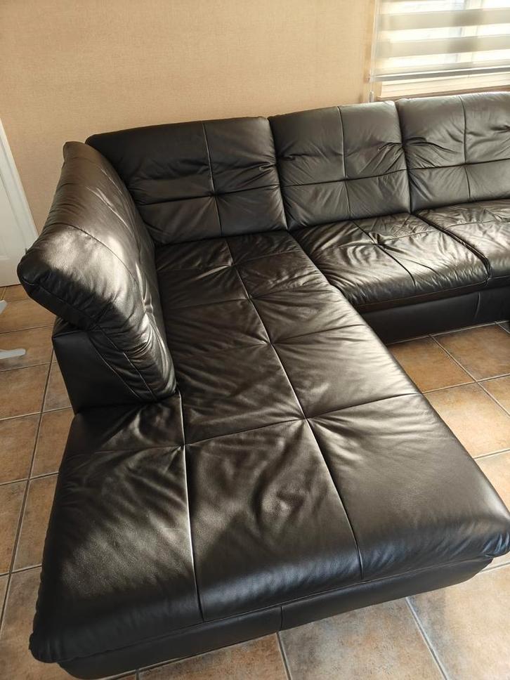 Lederen hoeksalon!, Huis en Inrichting, Zetels | Zetels en Chaises Longues, Ophalen