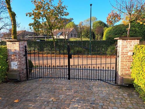Automatische tuinpoort smeedijzer inclusief motoren, Tuin en Terras, Tuinhekken en Hekwerk, Zo goed als nieuw, Ophalen