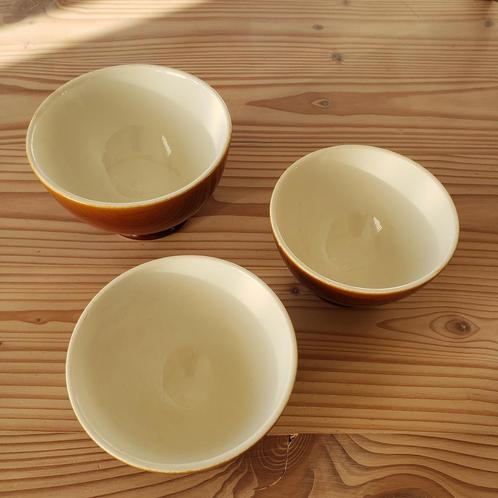 3 bruine boch soepkommetjes, Antiek en Kunst, Antiek | Servies los, Ophalen of Verzenden