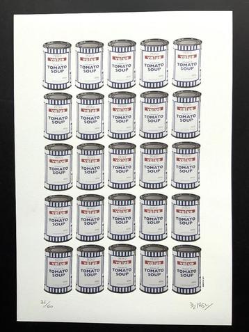 Banksy tomato soup genummerde litho 35 X 50 beschikbaar voor biedingen