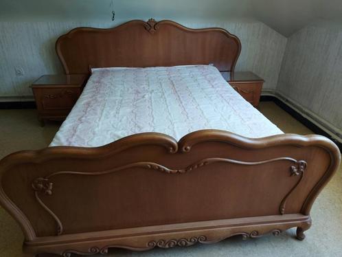 eiken bed en kast, Antiek en Kunst, Antiek | Meubels | Bedden, Ophalen