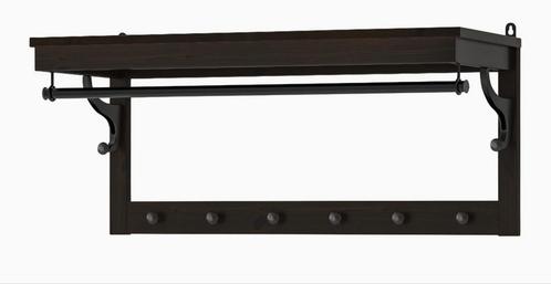 Ikea HEMNES Kapstok, zwart, 85 cm, Huis en Inrichting, Woonaccessoires | Kapstokken, Gebruikt, Wandkapstok, Hout, Ophalen of Verzenden