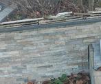 Tegels - Beige Slate 10x40x1-1,5cm, Doe-het-zelf en Bouw, Metselstenen, Ophalen, Zo goed als nieuw, Natuurstenen