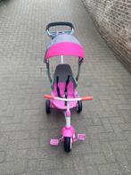 Rose driewieler/fiets met duwstand en dak(zie beschrijving), Ophalen, Zo goed als nieuw, Duwstang