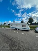 Grote dubbelasser caravan (7 persoons met stapelbed), Caravans en Kamperen, Caravans, T.E.C., Rondzit, 7 tot 8 meter, Dwars-stapelbed