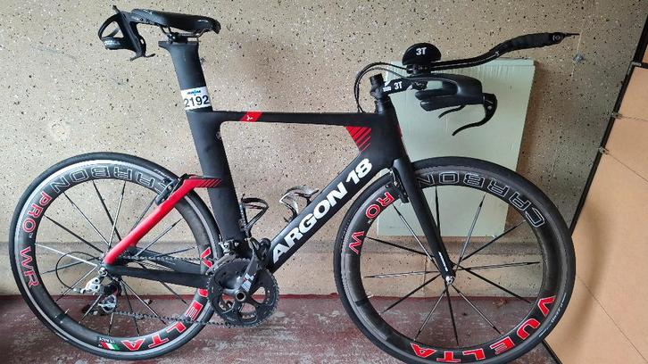 Triatlonfiets (SRAM Red), Fietsen en Brommers, Fietsen | Racefietsen, Zo goed als nieuw, Heren, Overige merken, 10 tot 15 versnellingen