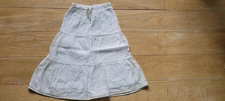Lange witte rok - Nono - maat 128 (8 jaar), Kinderen en Baby's, Kinderkleding | Maat 128, Gebruikt, Meisje, Jurk of Rok, Ophalen of Verzenden