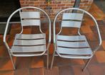 2 aluminium stapelstoelen, Ophalen of Verzenden, Zo goed als nieuw, Aluminium